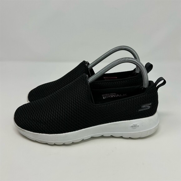 Skechers GOwalk Joy Women's Slip-On Walking Shoes Black White Lightweight Size 7 - Picture 7 of 13